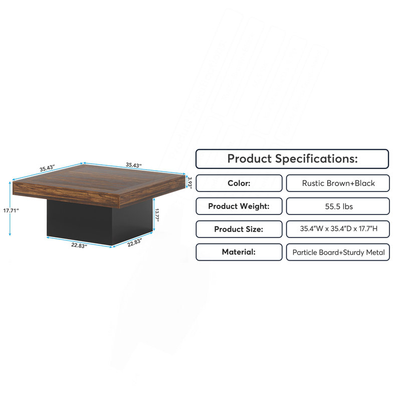 Table basse 35,4 po Farmhouse