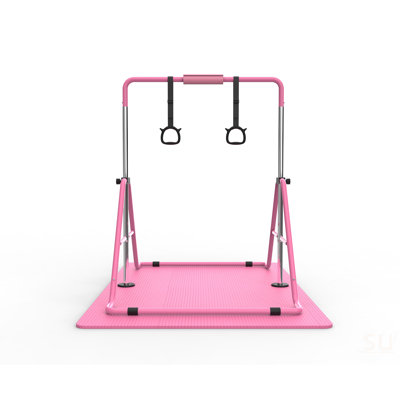Gymnastics Bar For Kids, Gymnastics Horizontal Bar With Adjustable Height Foldable Training Bar With Mat For Home Practice