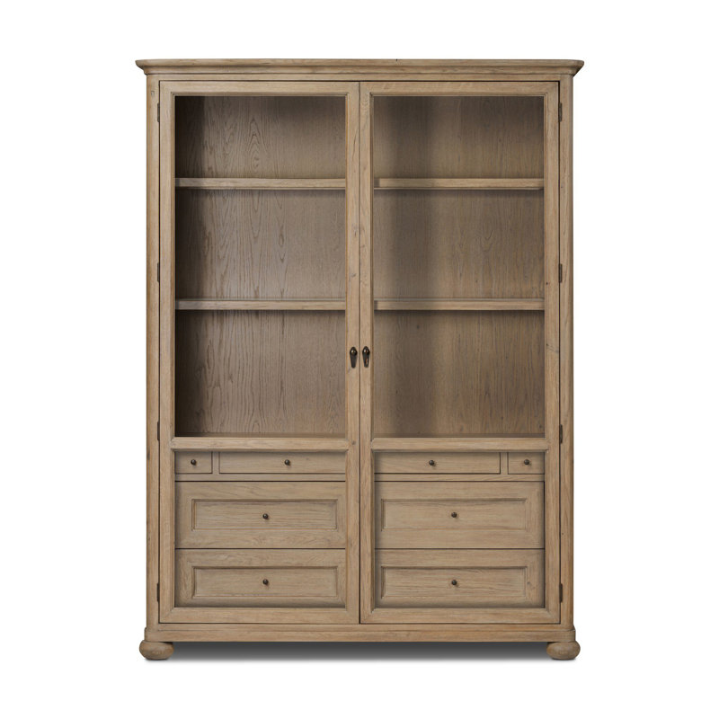Sussex Wide Cabinet-Smoked Black, Drifted Oak