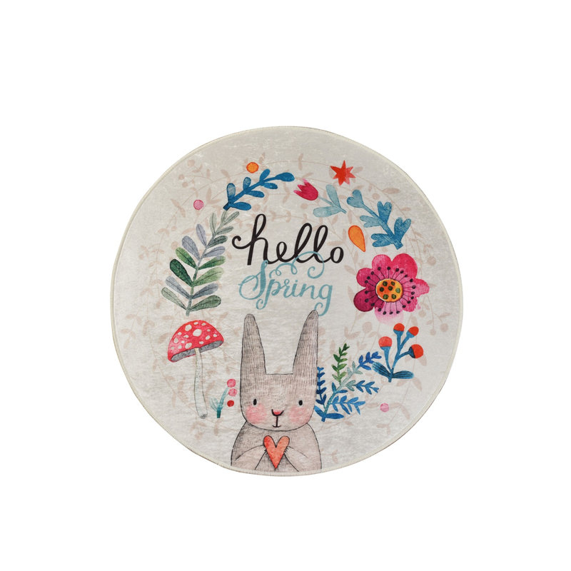 Athens Tufted Grey/Blue/Pink Rug, Round 140cm