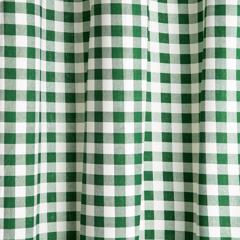 Thermalogic Plaid Room Darkening Thermal Tab Top Curtain Panels, Dark Green, 40" W x 95" L