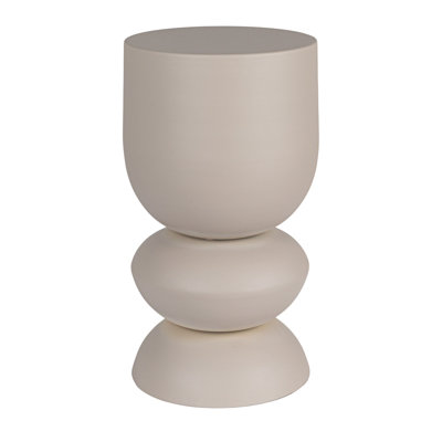 Table d'appoint en métal avec ampoule empilée