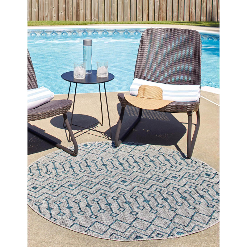 Tapis d'extérieur Preen, Rond 10 pi 8 po