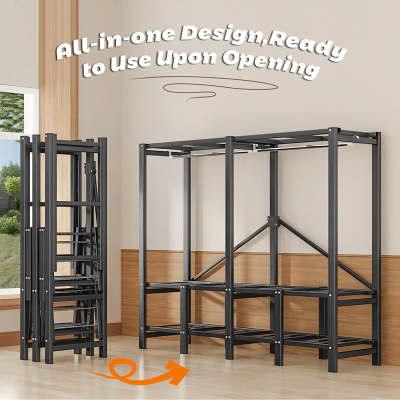 INO Design Étagère de rangement pour garde-robe portative 75 po