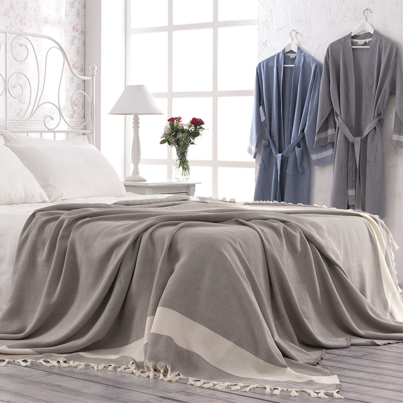 Throw Blanket, Olive Green, W190 x L220cm