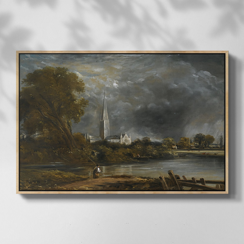 Château de Hadleigh, embouchure de la Tamise, v. 1829 - John Constable, toile tendue avec châssis encadrée, 26 x 40, Doré