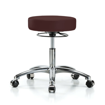 Tabouret pivotant Viborg PERCH Chrome à 360 degrés de hauteur | Hauteur du bureau: 18 à 23 po ou hauteur du banc moyen: 20,5 à 28 po