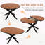 Table de salle à manger ronde extensible 47,2-63 pouces pour 4-6