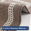 Tapis de cuisine antidérapant en polypropylène de 20 po x 30 po x 20 po x 48 po pour la maison lavable à la machine, brun