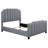 Upholstered Full Panel Bed Light Grey-225307072