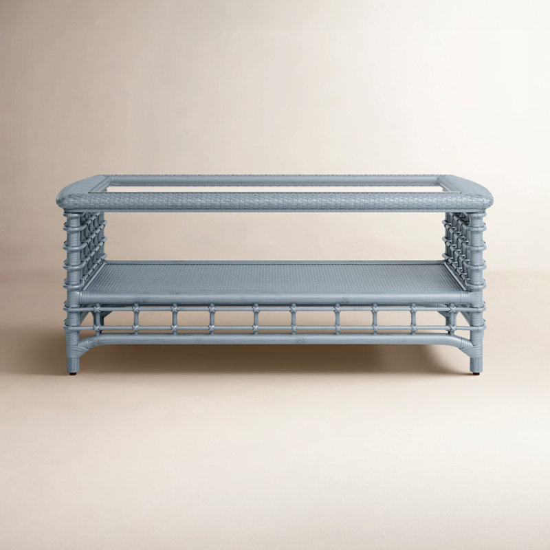 Luca Single Coffee Table, Sea Glass