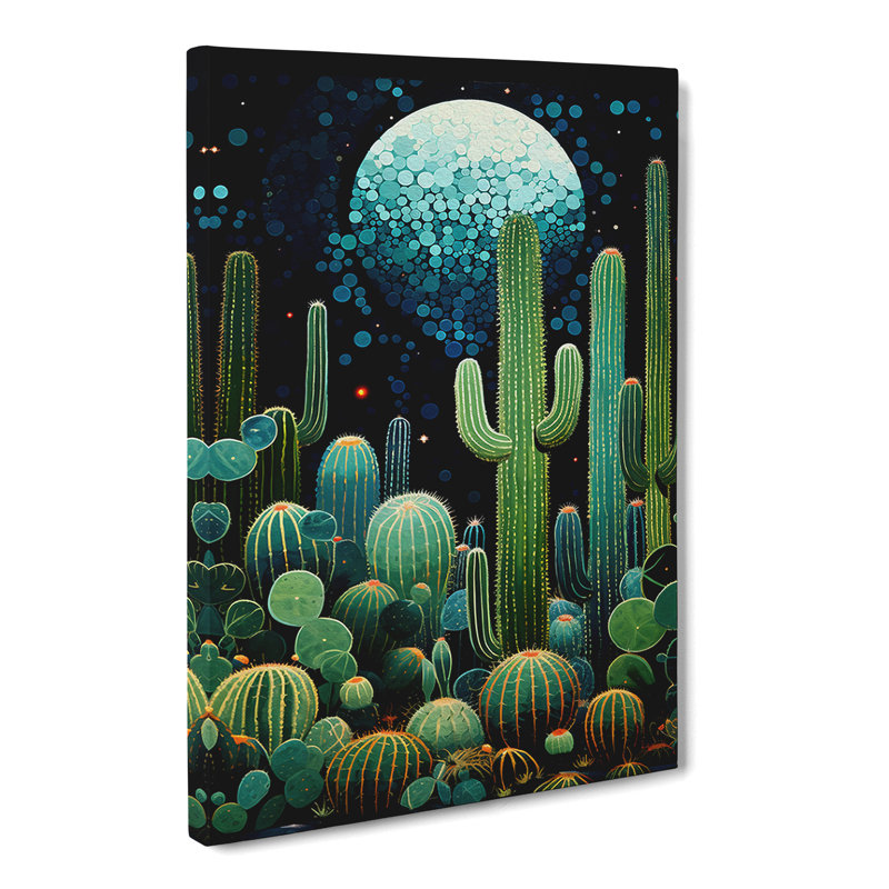 Cactus Orphism - Wrapped Canvas, 60cm H x 40cm W x 3cm D