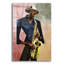  «Sax Player» par Manasseh Johnson, art mural en verre acrylique, 12 po x 16 po