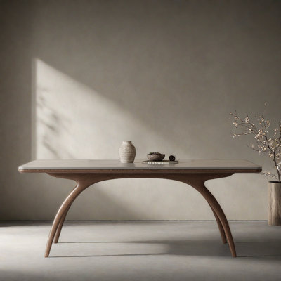 High-end ash wood matte dining table