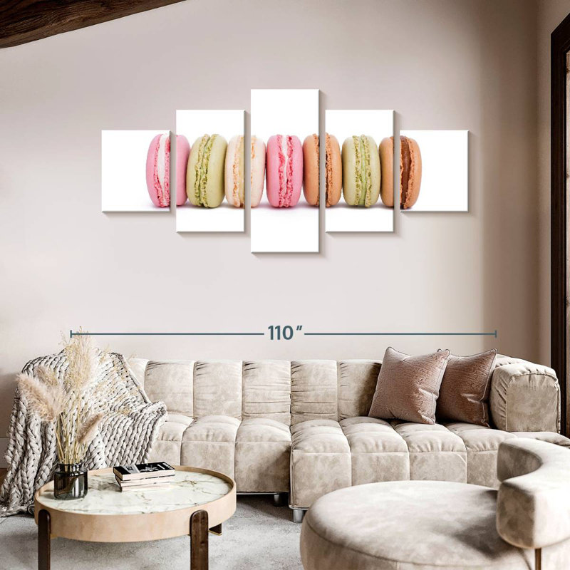 Assorted Macarons, 42" H x 92" W