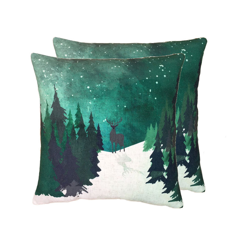 Linen Throw Pillow, Feather