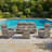Alvina 5-Piece All Weather Outdoor Wicker Patio Conversation Set With Square Fire Pit Table, Swivel Gliders And Side Table-436450001-436450000-436450005