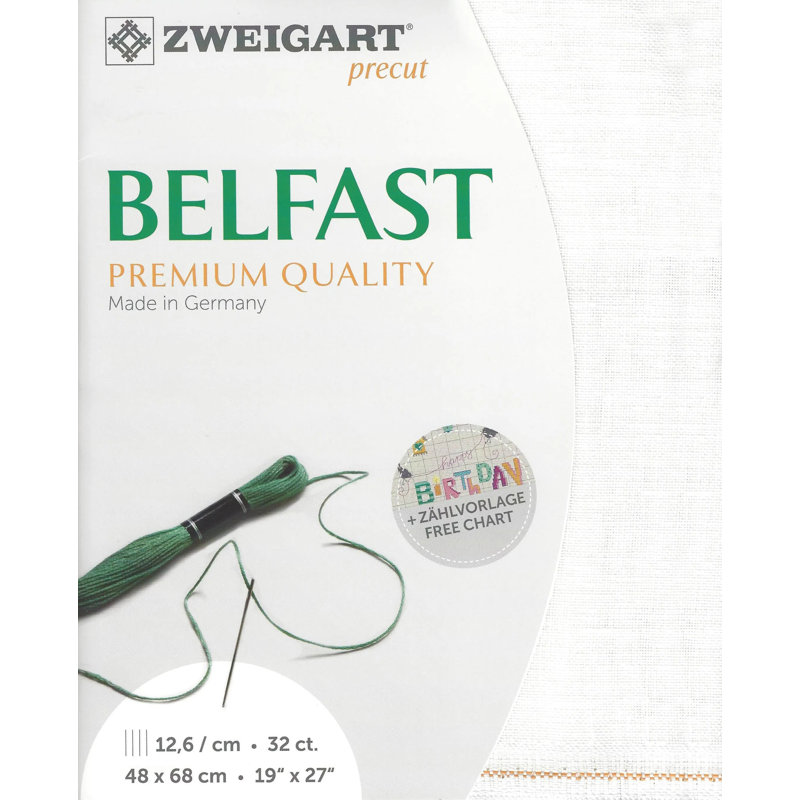 Zweigart Precut Belfast 32 count Antique White 3609/101