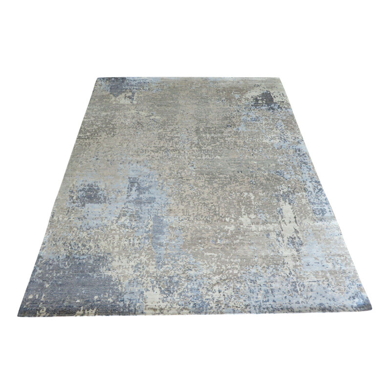 Tapis de zone noué la 7 pi 10 po x 9 pi 11 po one-of-kind à la main