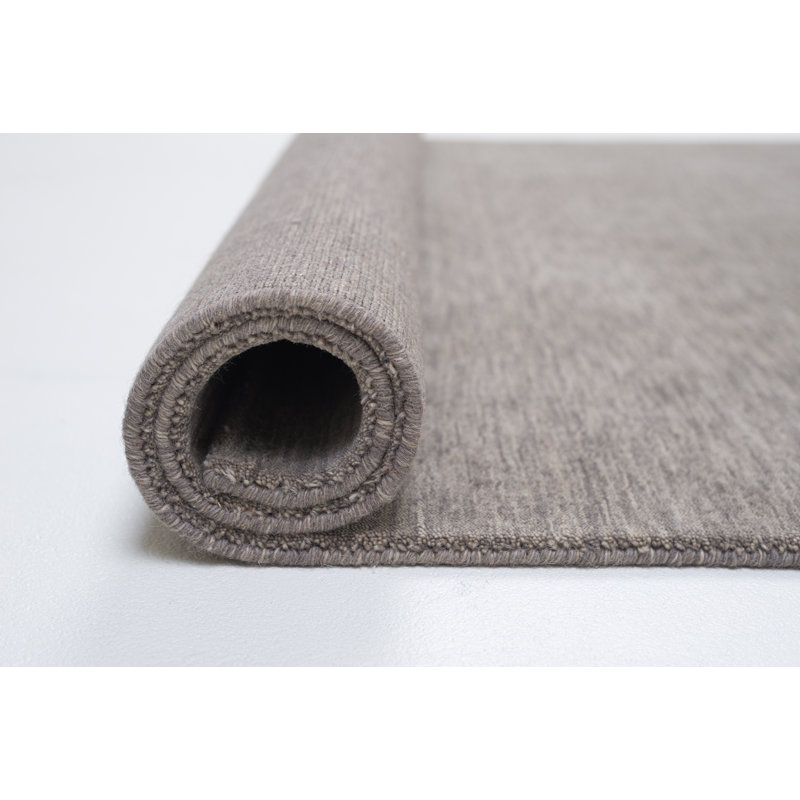 Rectangular Uniform Color Wool Hand Woven Area Rug, Rectangle 70cm x 140cm