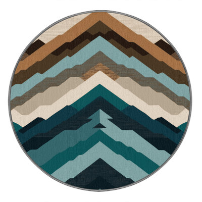 Washable Mountain Ridge Southwestern Area Rug