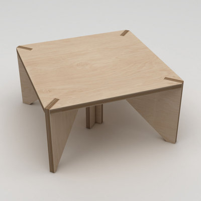 Stylish Coffee Table, Natural Wood Finish, 29.5 x 15.7 x 29.5 inches | 100% Birch Plywood, Thickness: 0.7 inches | Holds Up to 397 lbs | Modern Scandinavian Design, Perfect for Living Room & Lounge Spaces