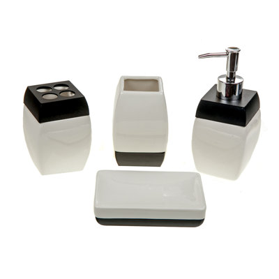 Ensemble d'accessoires de salle de bain 4 pièces en céramique