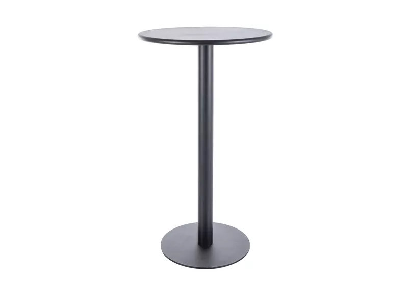 Errill 60 cm Round Dining Table, 105cmH x 60cmL x 60cmW, Matte Black
