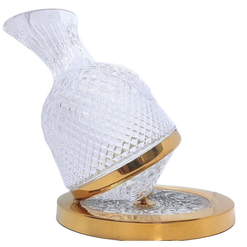 Edminas 40.57oz. Glass Carafe, Gold