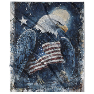 The Eagle Of Faith Velveteen Blanket
