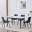 Ensemble de table de cuisine moderne de 59 à 75 po avec structure en métal robuste, parfait pour la cuisine à domicile, peu encombrant-856701767-870447767