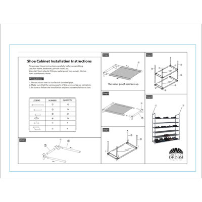 Zipcode Design™ 30 Pair Stackable Shoe Rack & Reviews | Wayfair