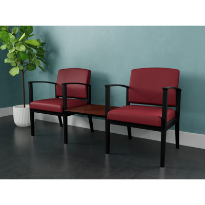 Structure tandem 2 places avec table centrale en acier Amherst