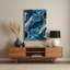 Abstrait fluide, art mural gris en métal 61-1421346415