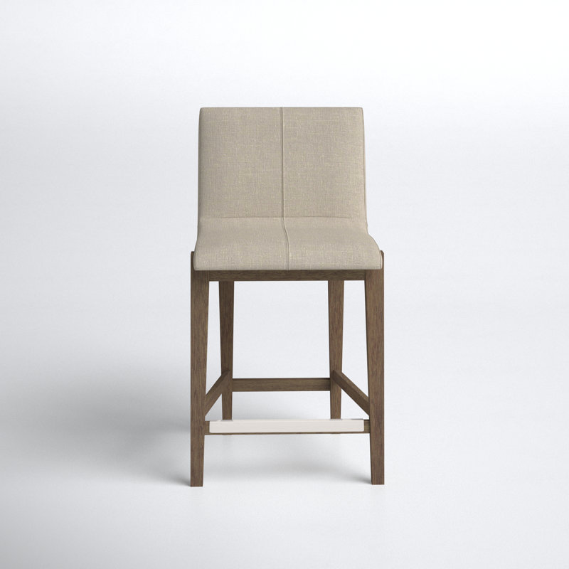 Martisha Upholstered Counter Stool with Solid Wood Frame