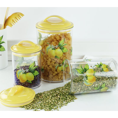 Calypso Basics by Reston Lloyd Acrylic Storage Canisters, Set of 3