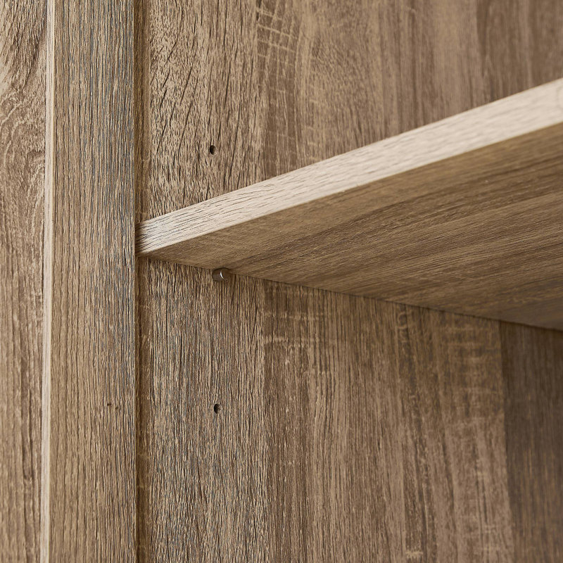 Armoire de rangement avec deux portes pour salle de bain, bureau, tablette réglable, panneau de fibres à densité moyenne