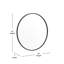 Nafne Wall Mount Shatterproof Round Accent Wall Mirror with Metal Frame-501660020-499340445