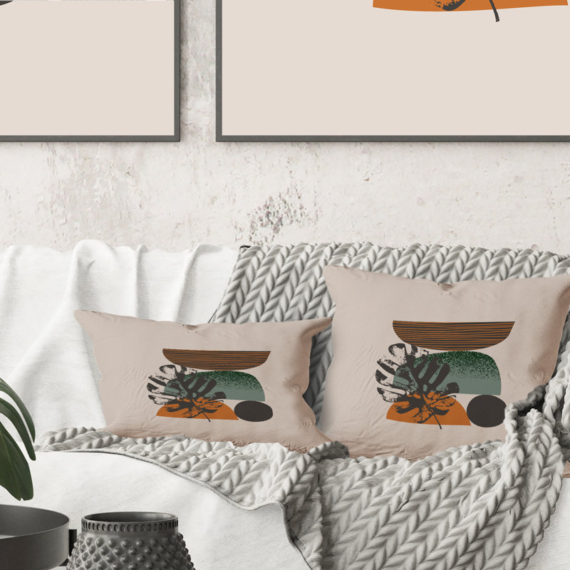 Retro Summer Vibe Abstracts II - Coussin décoratif imprimé moderne 1
