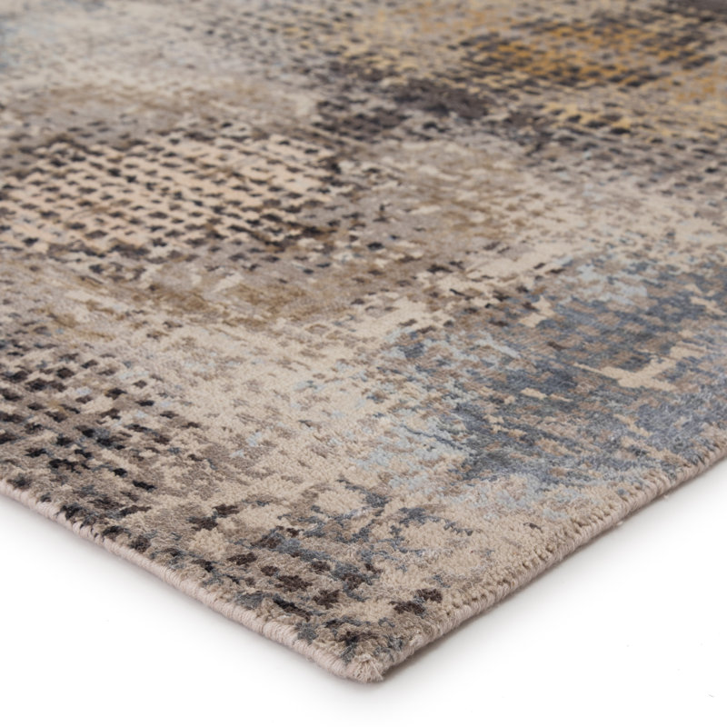Hand Knotted Damask Indoor Rug, Rectangle 8' x 10'