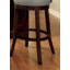 Chaises de bar 2 pièces 30 po soutenues par de riches pieds en bois foncé. Les sièges et les dossiers rembourrés en tissu offrent une assise confortable en chêne foncé / gris-1454887397