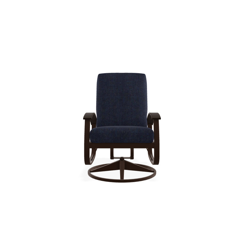 Chaise de patio pivotante avec coussin Askar, Spectre indigo Sunbrella®, Kona P10, Kona texturé