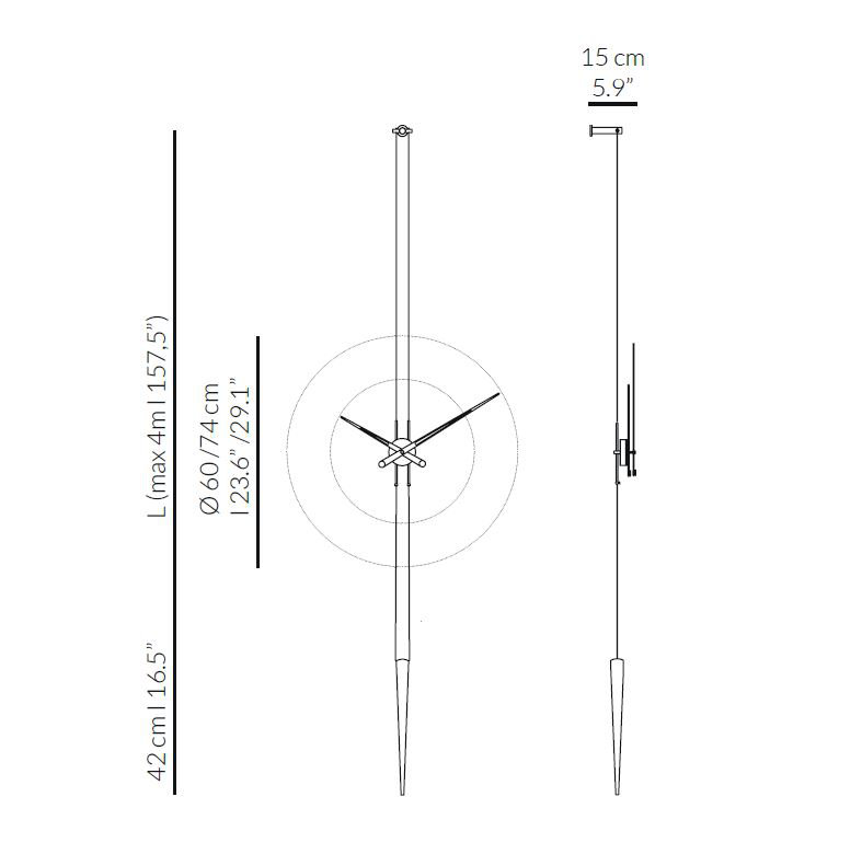 Metal Pendulum Wall Clock