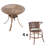 Anyshia 4 - Person Metal Patio Dining Set with Round Table