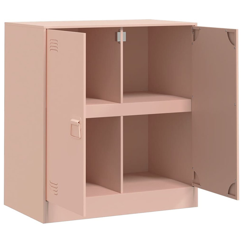 Shelman Steel Accent Cabinet, Pink