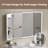 Tri-Fold Wall Mirror with Backlit, Front-lighted, Removable 10x Magnifying Mirror, Dimmer, Defogger-111660105
