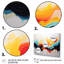 «Yellow Fractal Paint Wave Expression III - Abstract Art Multipanel Wall Art for Living Room