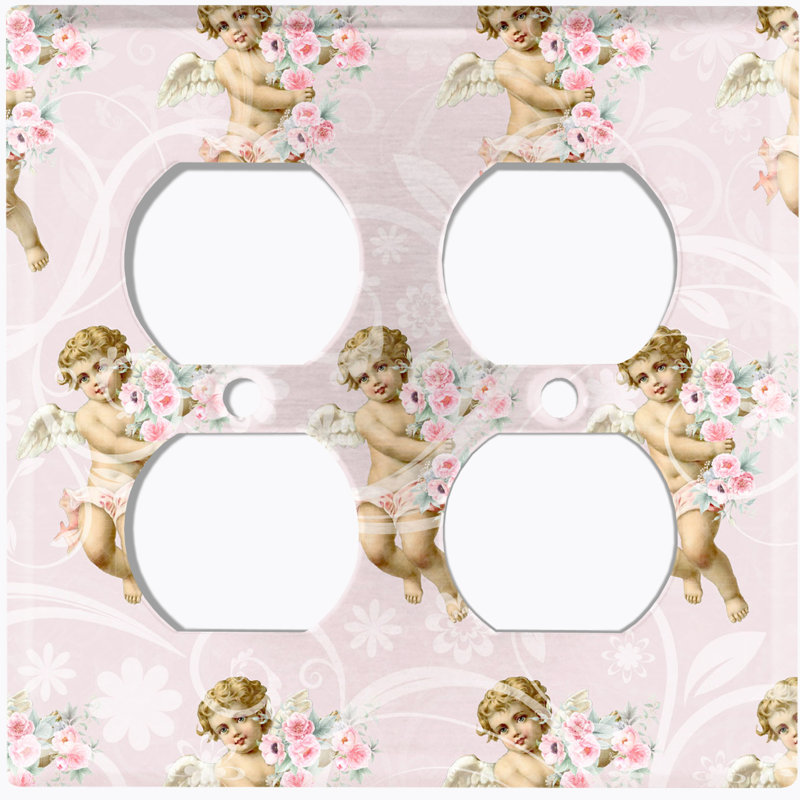 Patterned 2 - Gang Toggle Light Switch Standard Wall Plate