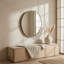 Miroir mural rond en métal-1883703244