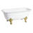 Kingston Brass Aqua Eden 67-Inch Cast Iron Rectangular Double Ended Clawfoot Tub (7-Inch Faucet Drillings)-36261713